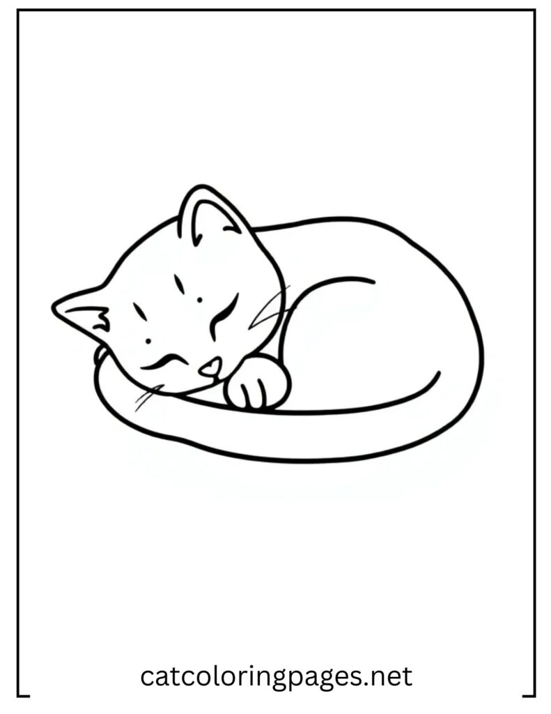 sleeping_cat_coloring_page