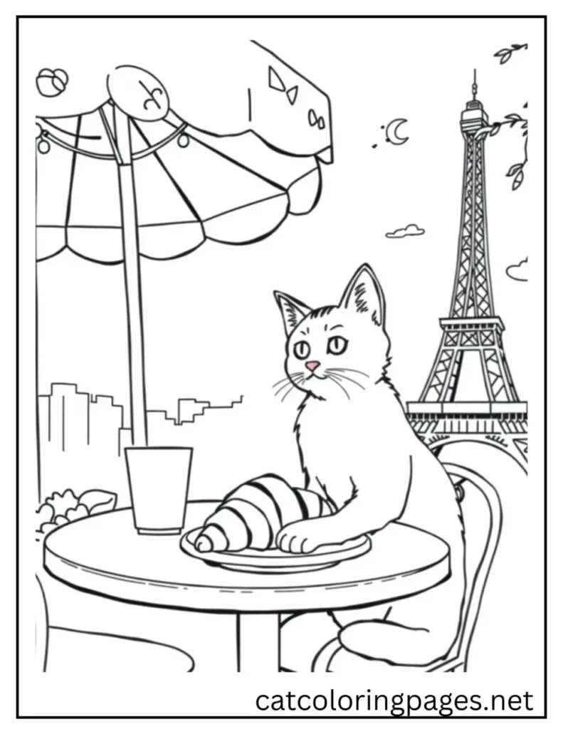 french_adult_cat_coloring_page