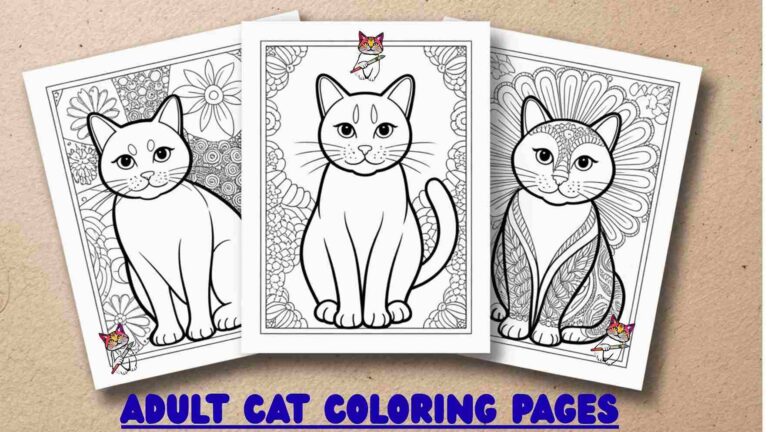 adult cat coloring pages