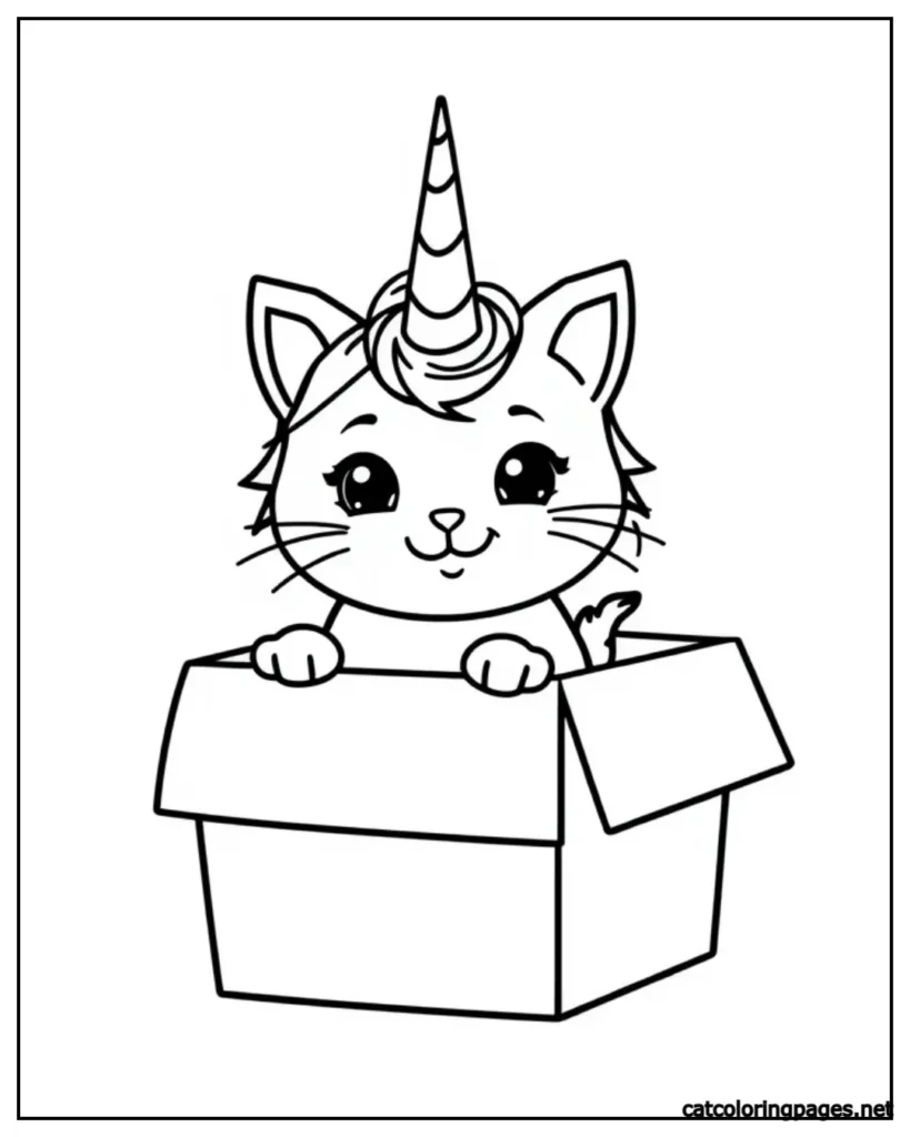baby-cat-in-gift-unicorn-cat-coloring-page