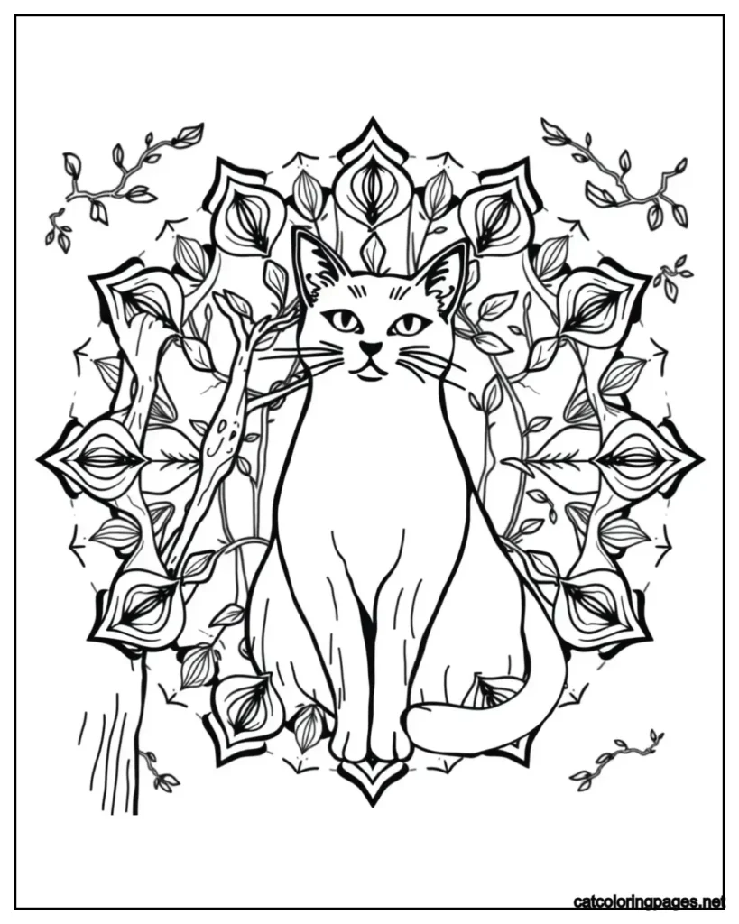cat-mandala-coloring-page-standing-fluffy-cat