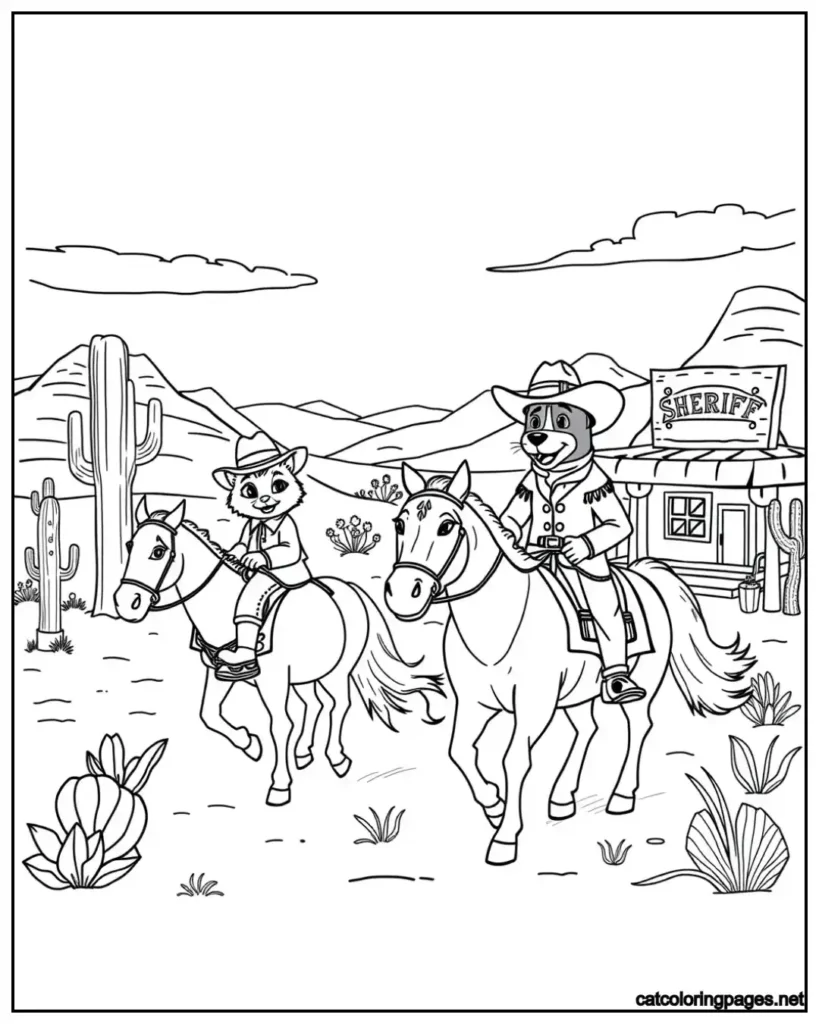 cow-cat-and-dog-coloring-page-riding-horses