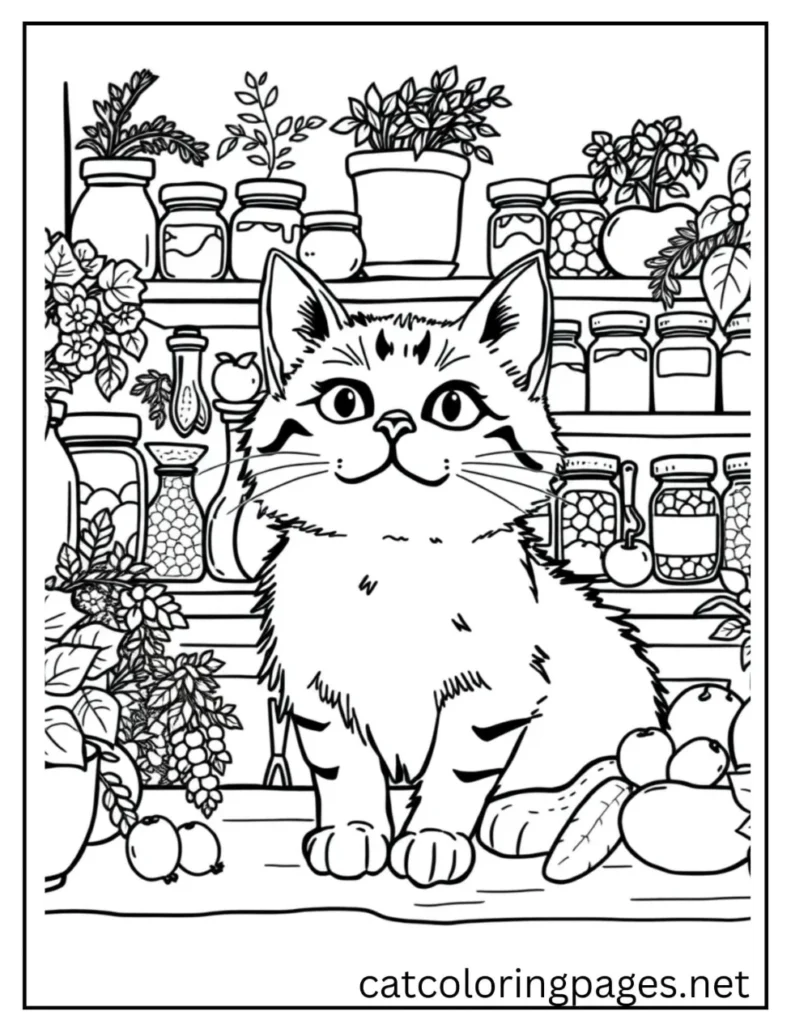 cat_in_kitchen_for_adults_coloring_page
