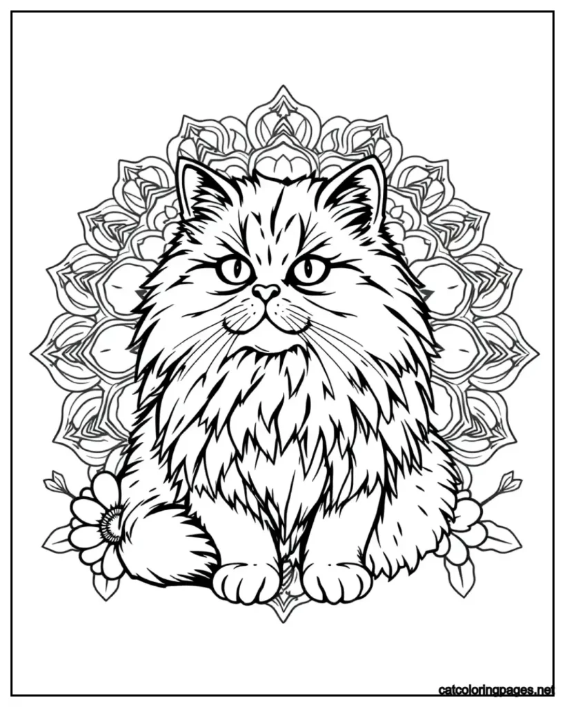 fluffy-mandala-cat-coloring-page
