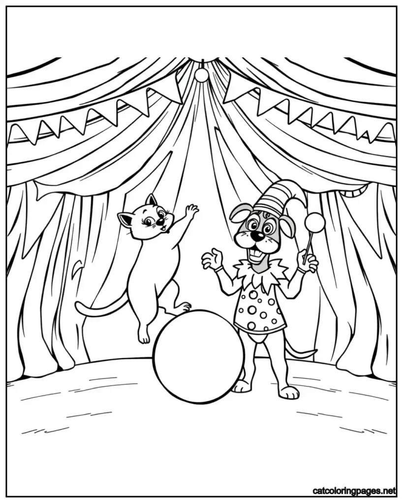 joker-cat-and-dog-coloring-pages