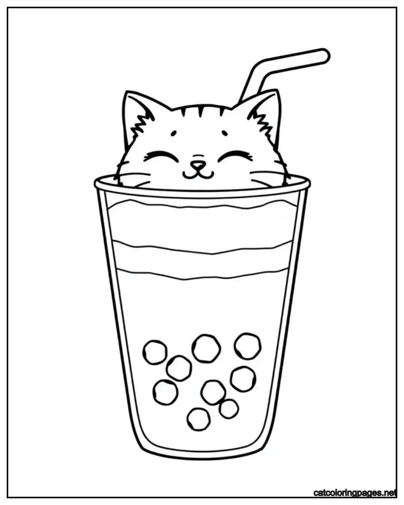 kawaii-cat-coloring-page-cat-in-juice-glass