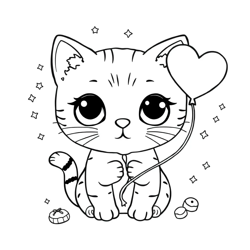 kawaii-cat-coloring-pages