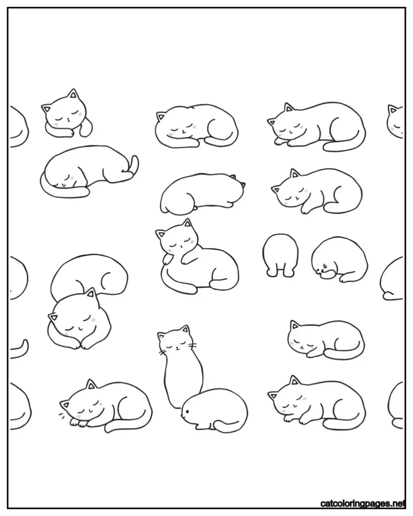 kawaii-cats-sleeping-poses-coloring-pages