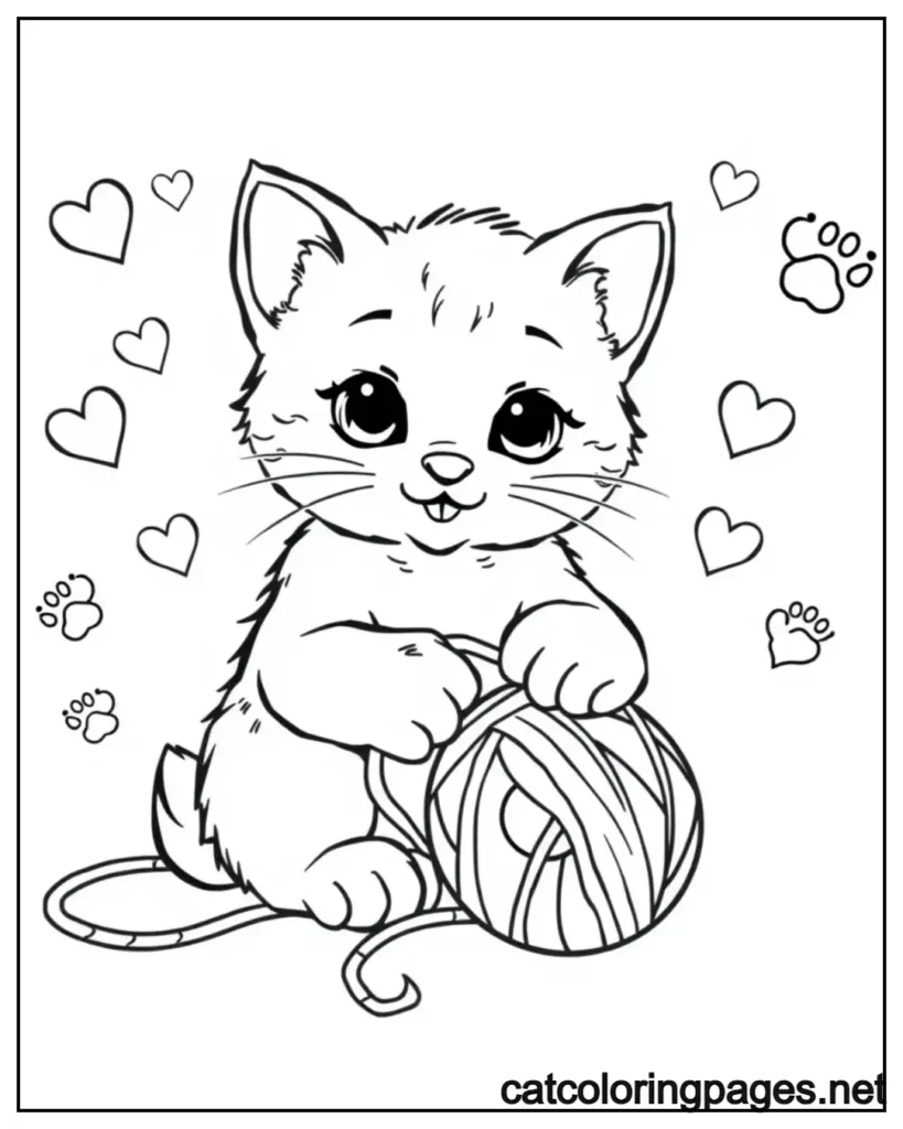 kitty-cat-coloring-pages-playing-with-yarn