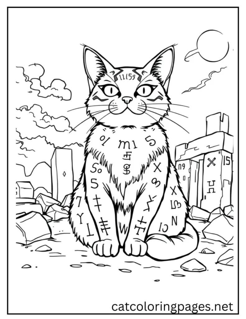 adult_magician_cat_coloring_page
