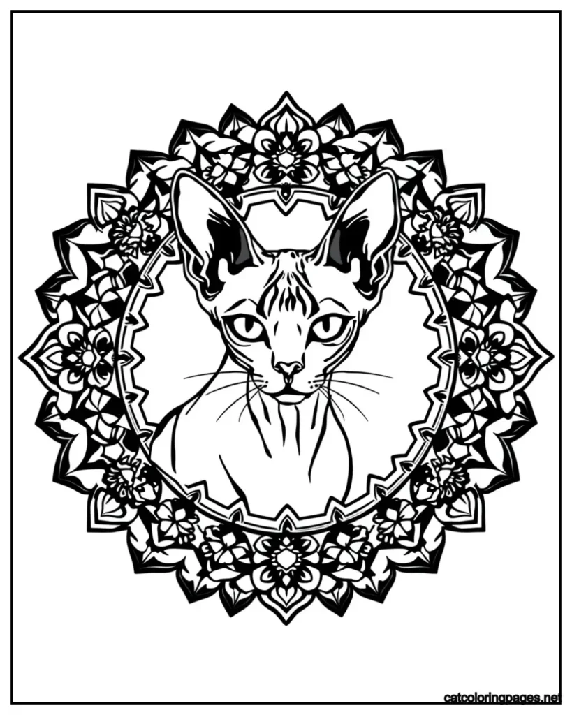 mandala-cat-coloring-page-boho-style-cat-head
