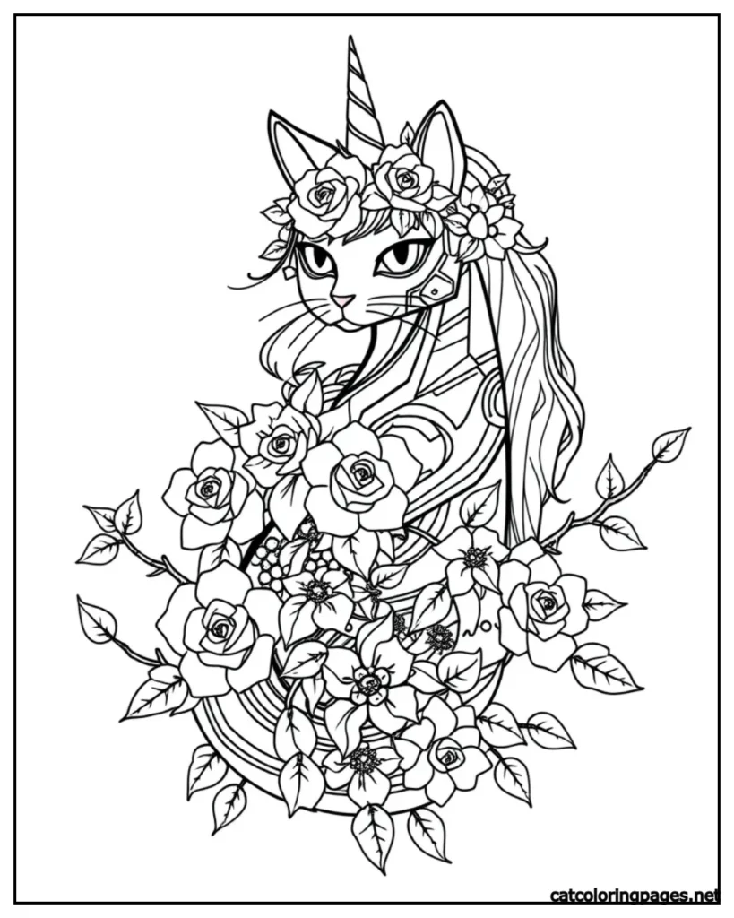 mandala-style-unicorn-cat-coloring-page