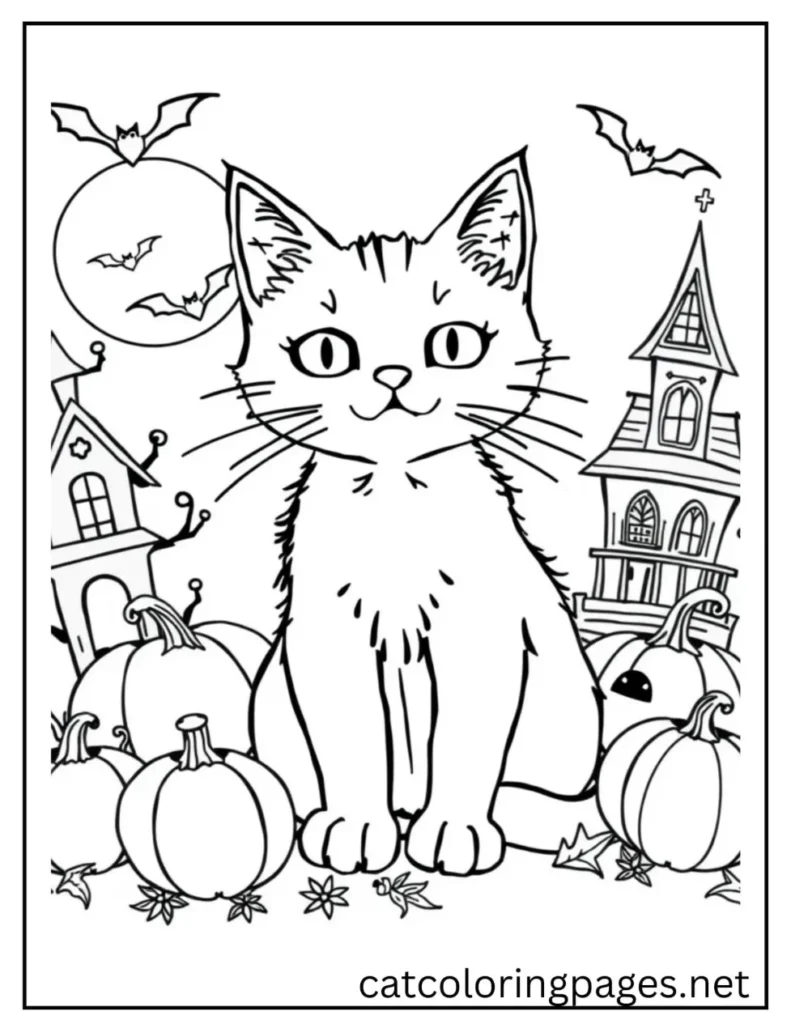 mysterious_cat_coloring_pages_for_adult