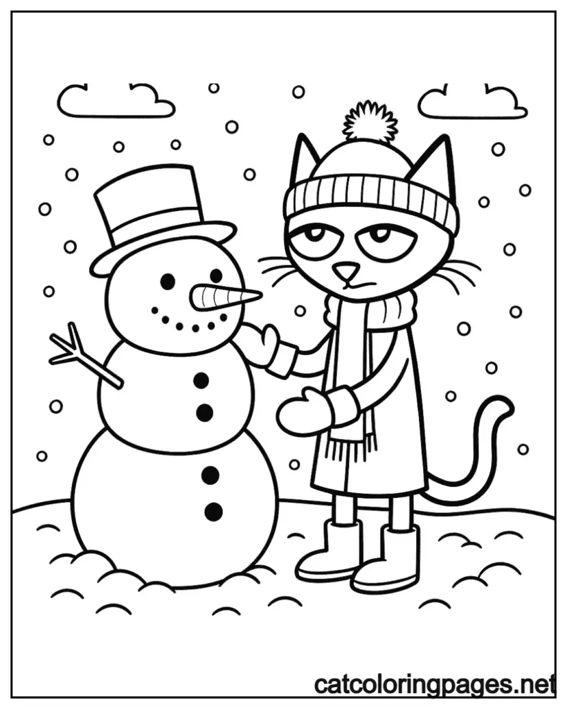 pete-the-cat-coloring-pages-with-snowman