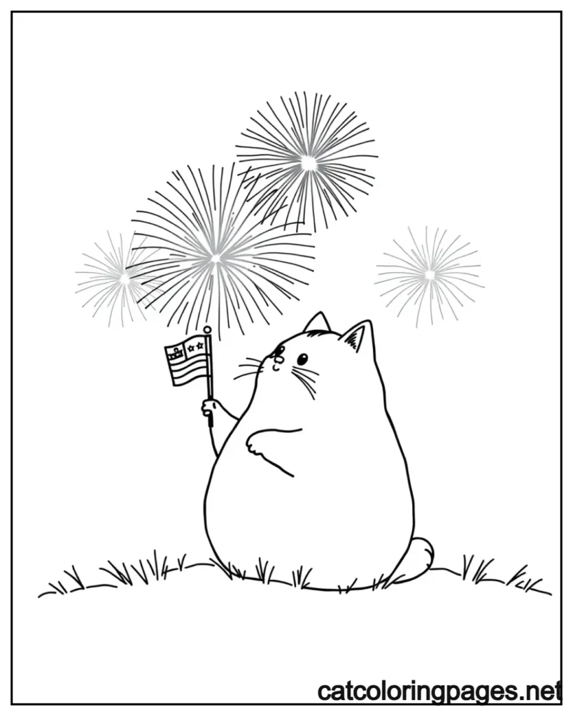 pusheen-cat-coloring-pages-cat-enjoying-fireworks