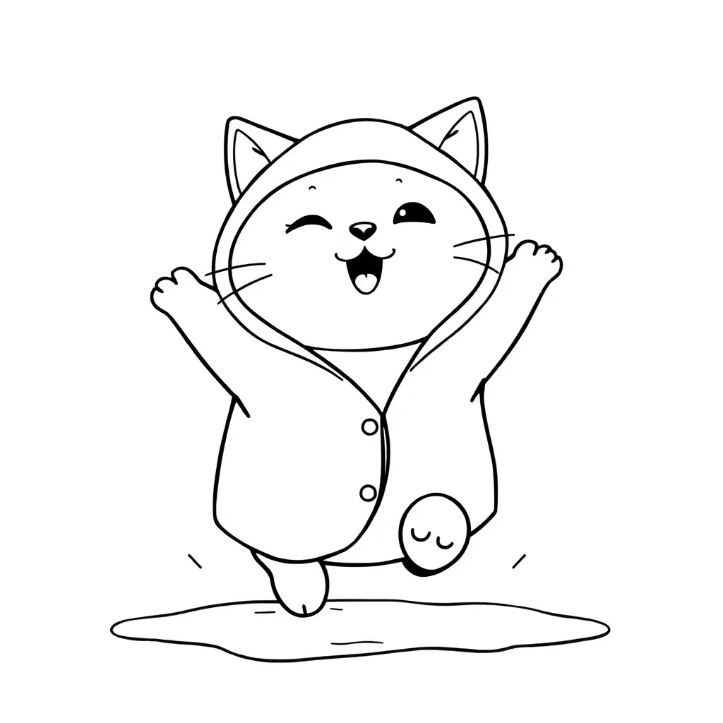 pusheen cat coloring pages cat in water
