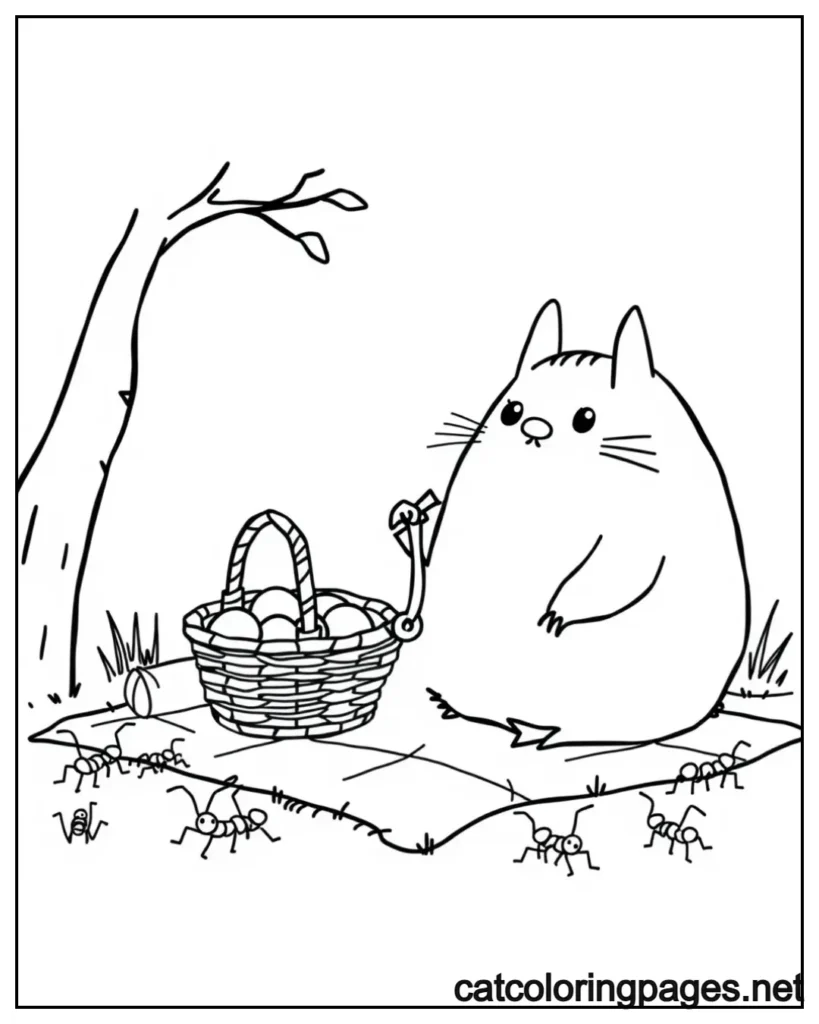 pusheen-cat-coloring-pages-cat-under-tree