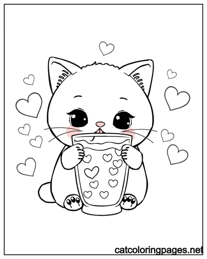 pusheen-cat-coloring-pages-cat-with-heart-and-glass