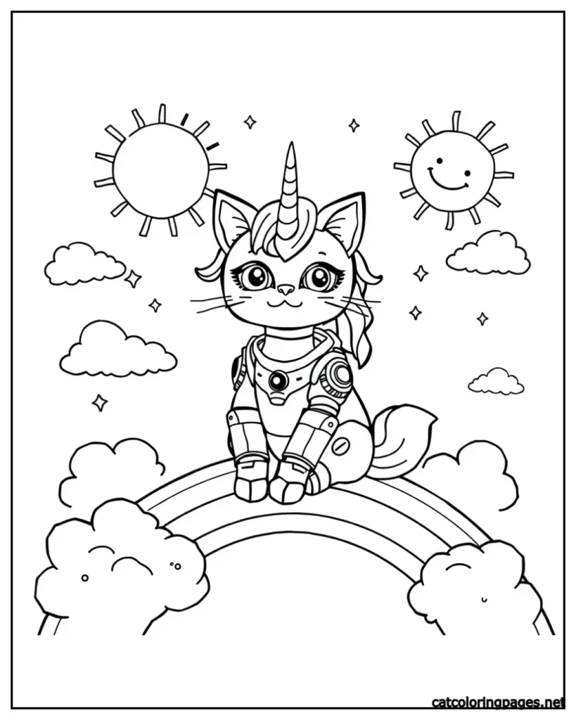 unicorn-cat-coloring-page-cat-sitting-on-clouds