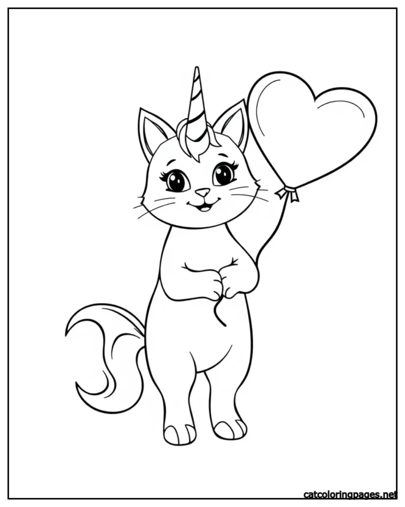 unicorn-cat-coloring-page-cat-with-hearted-balloon