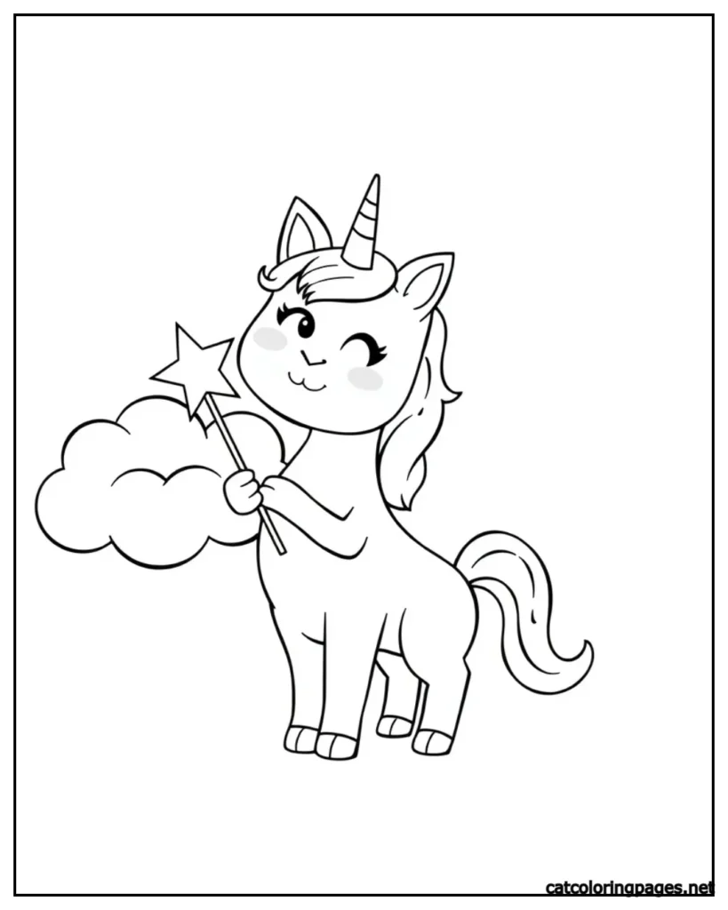unicron-cat-coloring-page-cat-holding-magic-stick