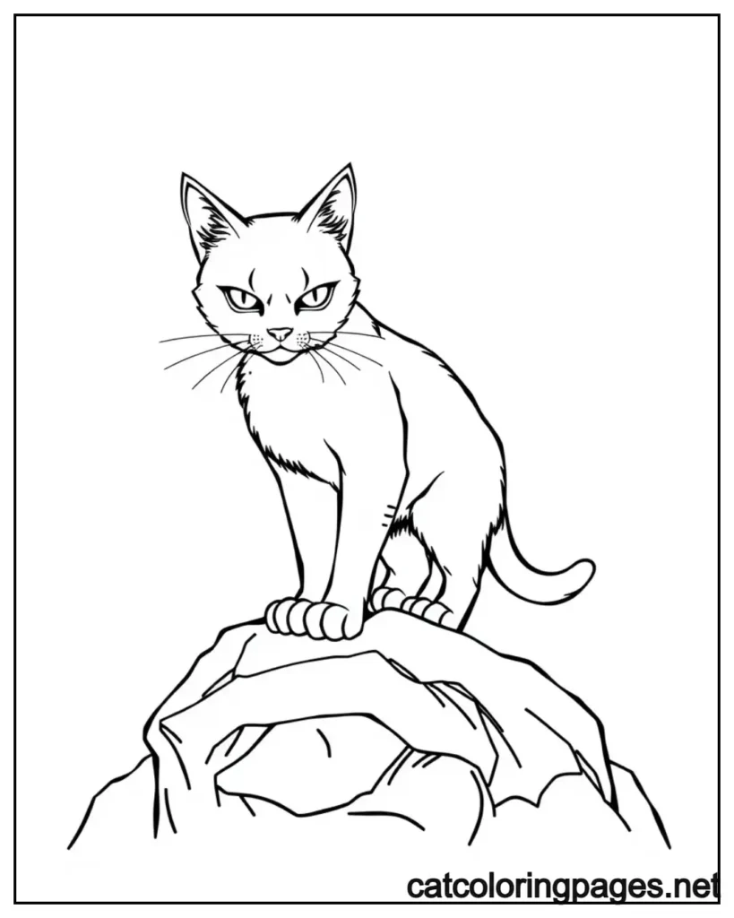 angry-warrior-cata-sitting-on-mountain-coloring-page