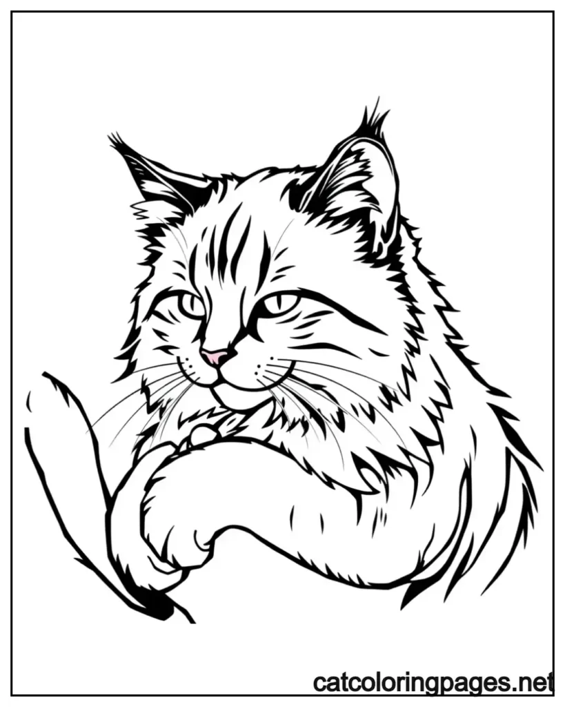 big-fat-realistic-cat-sitting-coloring-pages