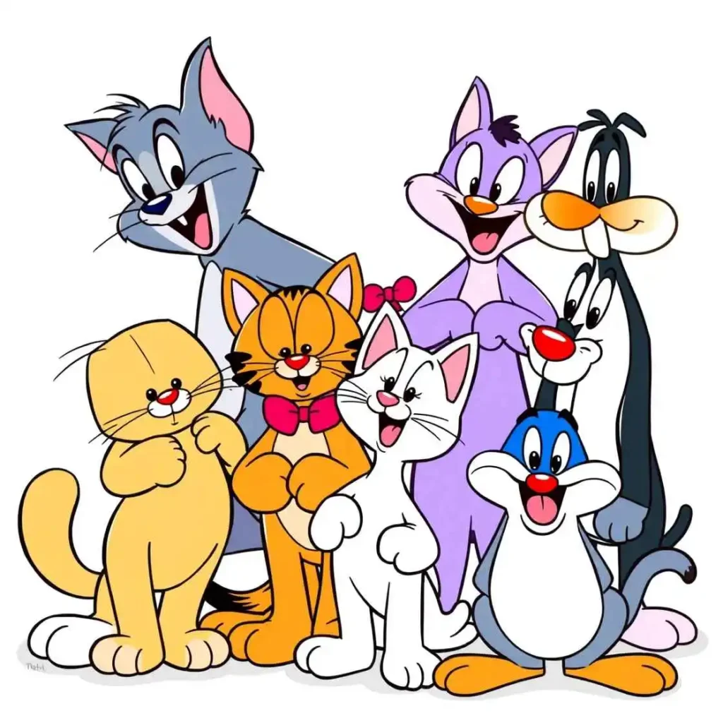 catoon cats coloring pages