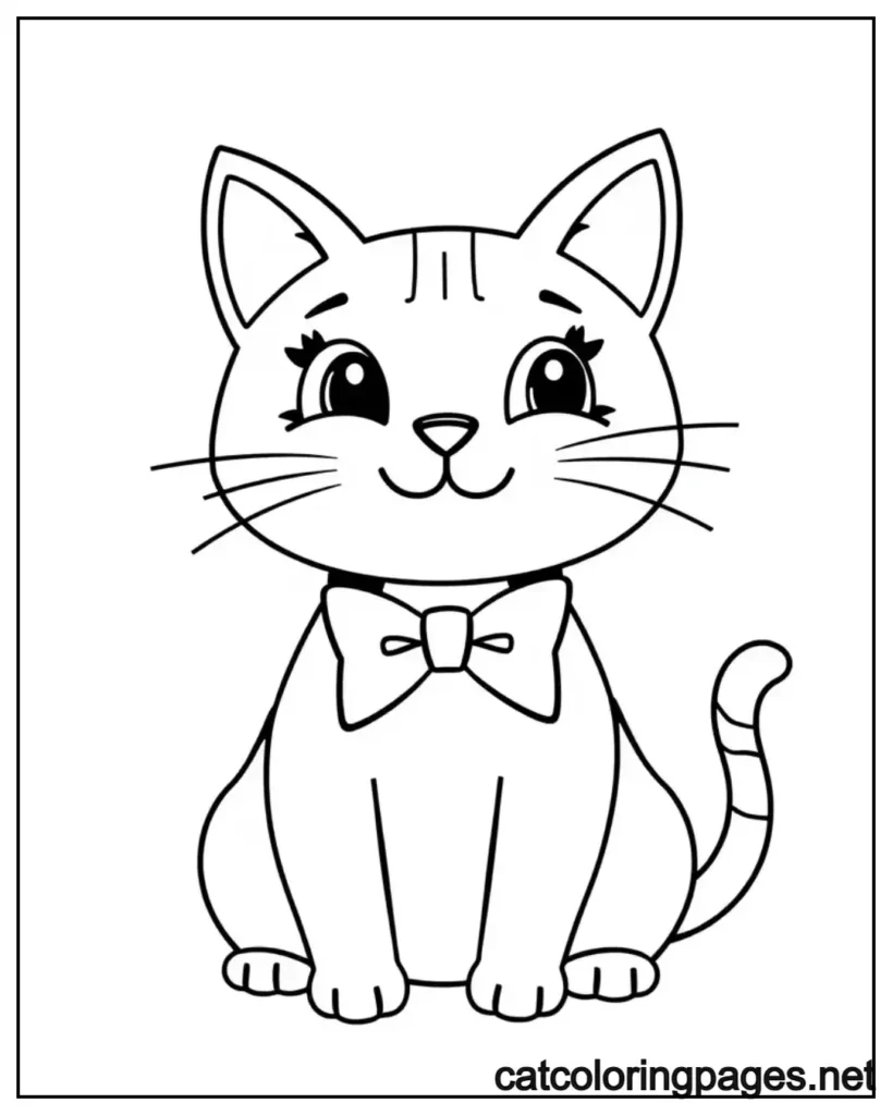 cute-easy-cat-coloring-pages-cat-with-bow