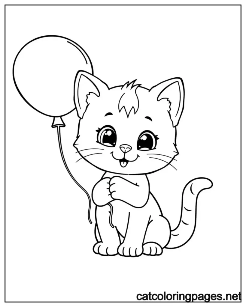 cute-easy-cat-coloring-pages-holding-balloon