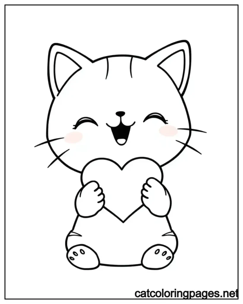 easy-cat-coloring-pages-holding-heart