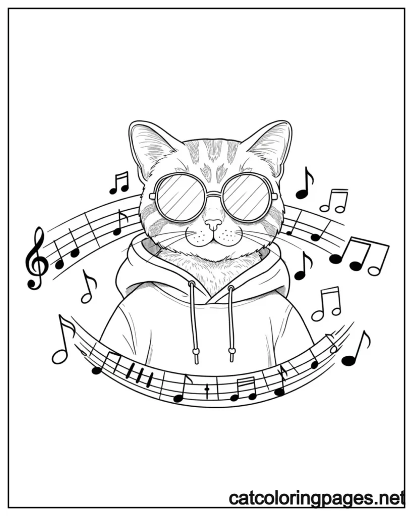 gabby-cat-coloring-pages-cat-wearing-a-hoodie-and-music-around-djcatnip