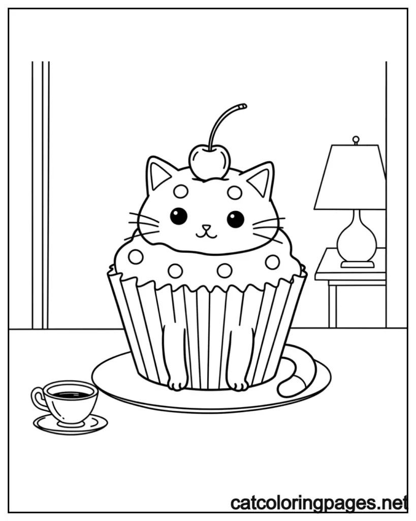 gabby-cat-coloring-pages-cupcake-shaped-cat-with-cherry