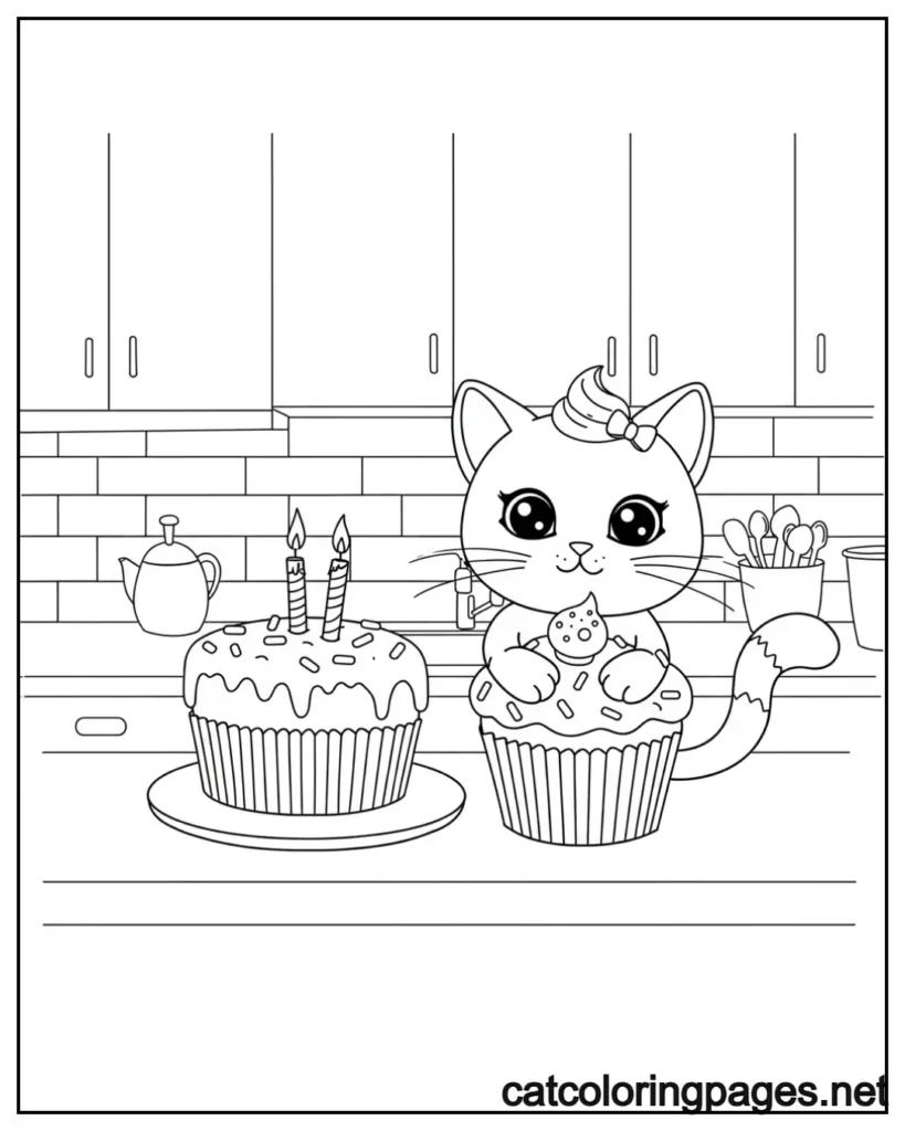 gabby-cat-coloring-pages-the-cakey-cat-on-table