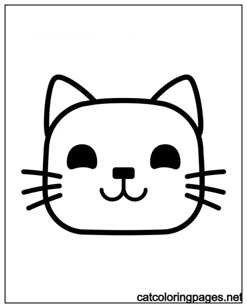 minecraft cat coloring pages a happy rounded minecraft cat