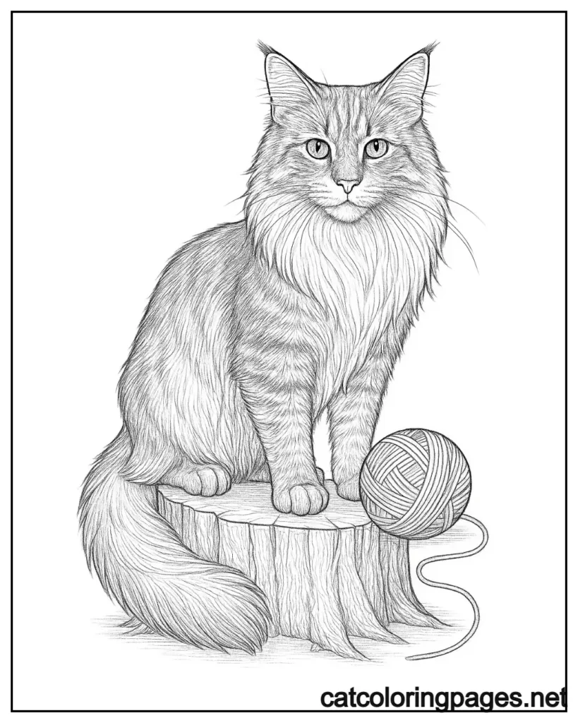 ultra realistic cat coloring pages