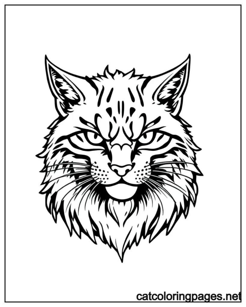 warrior-cat-closeup-face-coloring-page