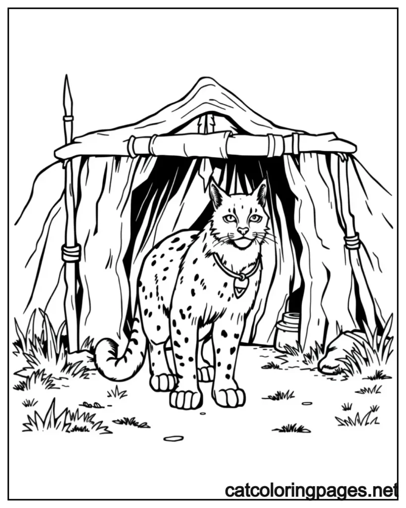 warrior-cats-coloring-pages-big-warrior-cat-outside-her-house